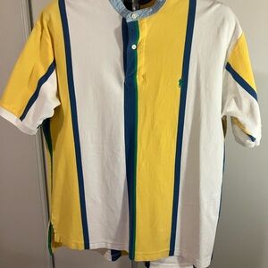 Ralph Lauren Yellow and Blue Polo Shirt